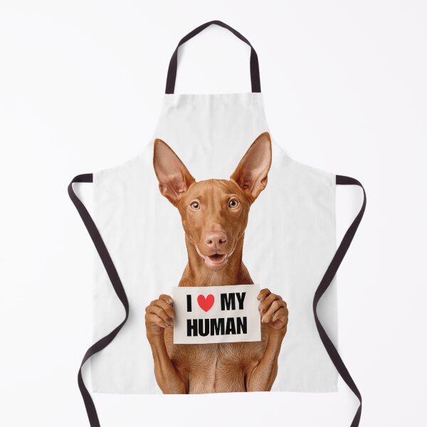 Item preview, Cute Pharaoh Hound dog with Signboard I love my Human designed and sold by LazyOwlStore.