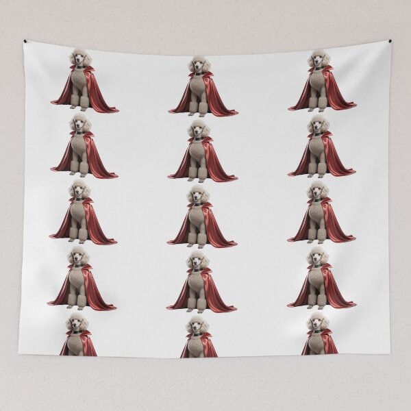Item preview, Elegant vampire poodle with a red cape designed and sold by StormArte.