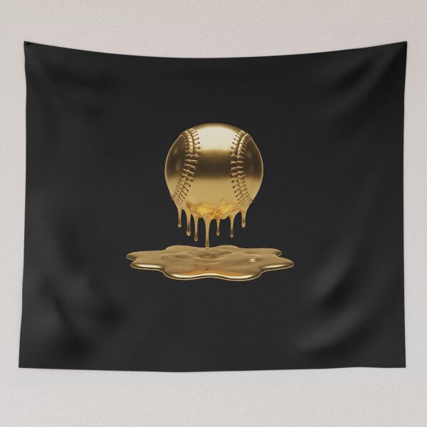 Item preview, Melting Drip Golden Baseball Art for Sports Fans designed and sold by diyoor.