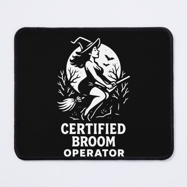 Item preview, Certified Broom Operator Funny Halloween witch designed and sold by LuminOrb.