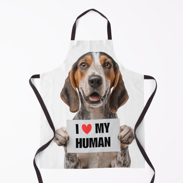 Item preview, Cute American English Coonhound dog with Signboard I love my Human designed and sold by LazyOwlStore.