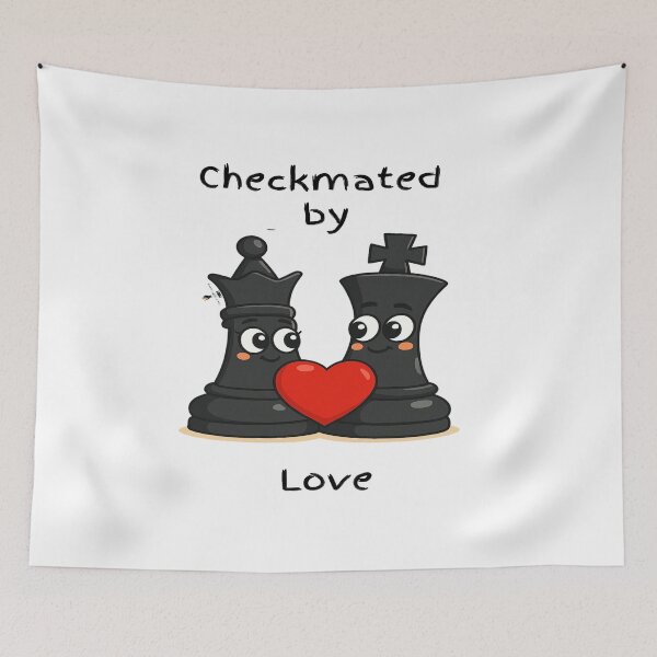Item preview, Checkmated by Love – Romantic Chess King & Queen designed and sold by PawnShiftGoods.