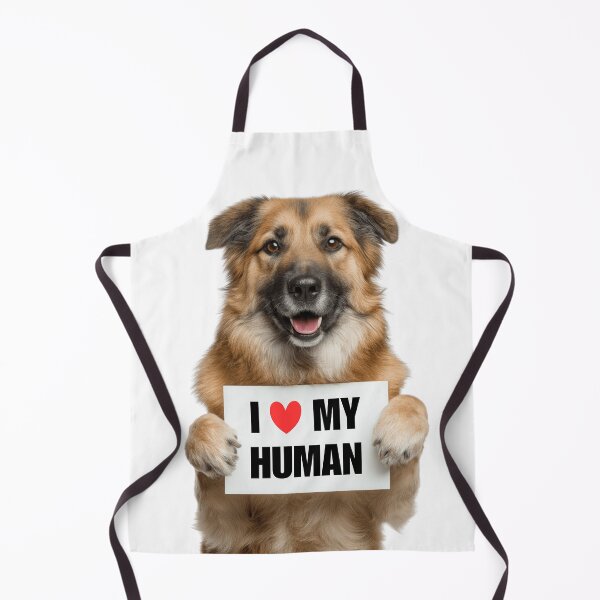 Item preview, Cute Chinook dog with Signboard I love my Human designed and sold by LazyOwlStore.