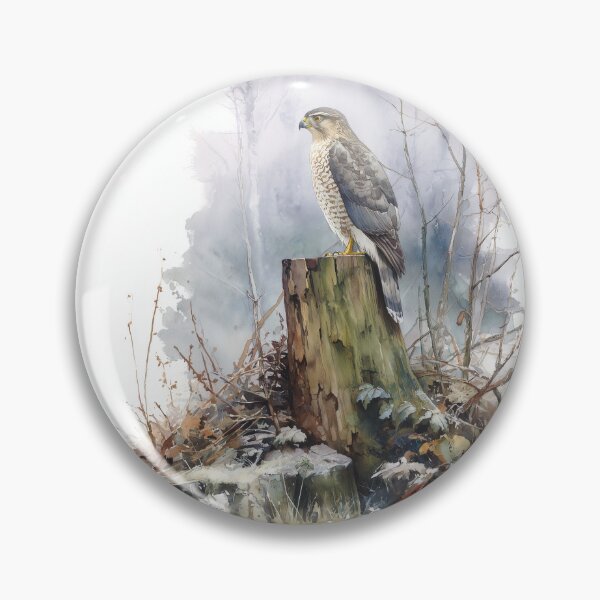 Item preview, Coopers Hawk Perched on Tree Stump designed and sold by laurashawart.