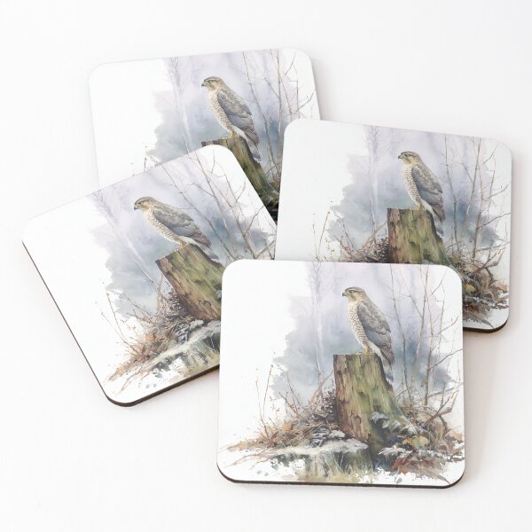 Item preview, Coopers Hawk Perched on Tree Stump designed and sold by laurashawart.