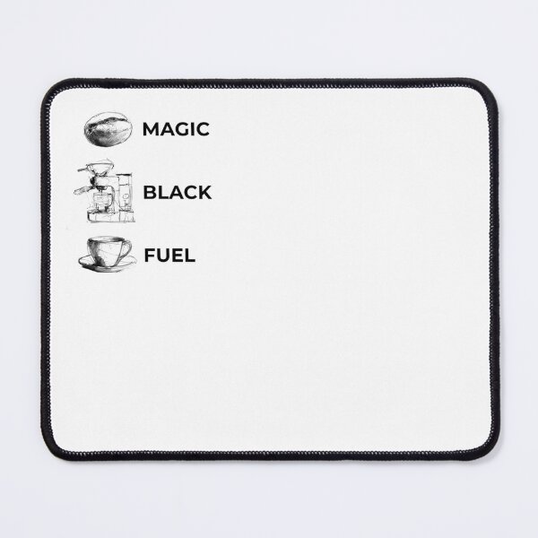 Item preview, Magic Black Fuel Coffee Text designed and sold by SleekLineSketches.