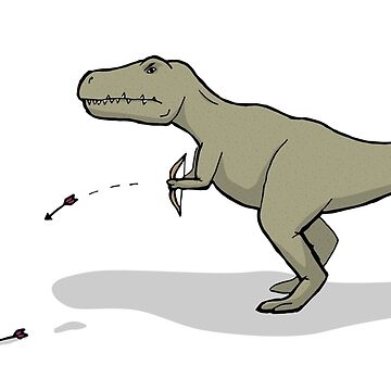 Artwork thumbnail, Tyrannosaur can't Archery by LizzaDoesDesign