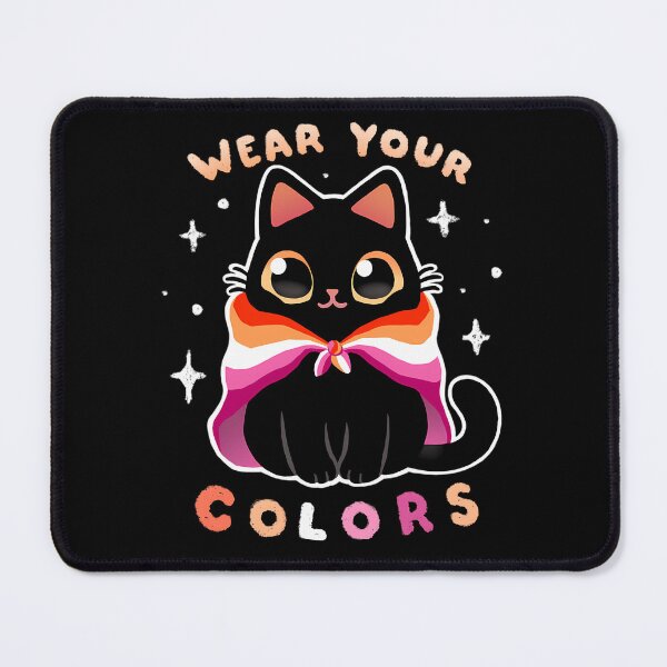 Item preview, Lesbian Lgbt Pride Cat - Kawaii Rainbow Kitty - Wear Your Colors Illustration designed and sold by EllenJast.