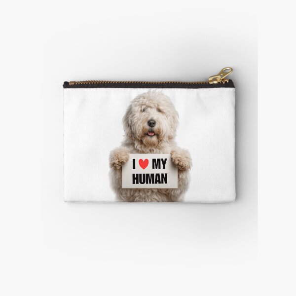 Item preview, Cute Komondor dog with Signboard I love my Human  designed and sold by LazyOwlStore.