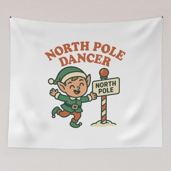 Item preview, North Pole Dancer – Funny Christmas Pun designed and sold by BloomKind.