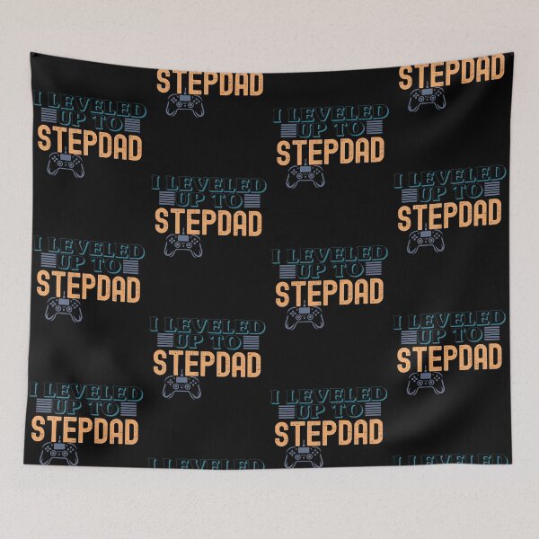 Item preview, I Leveled Up to Stepdad Funny Gamer Family Upgrade designed and sold by LuxeGraphix.