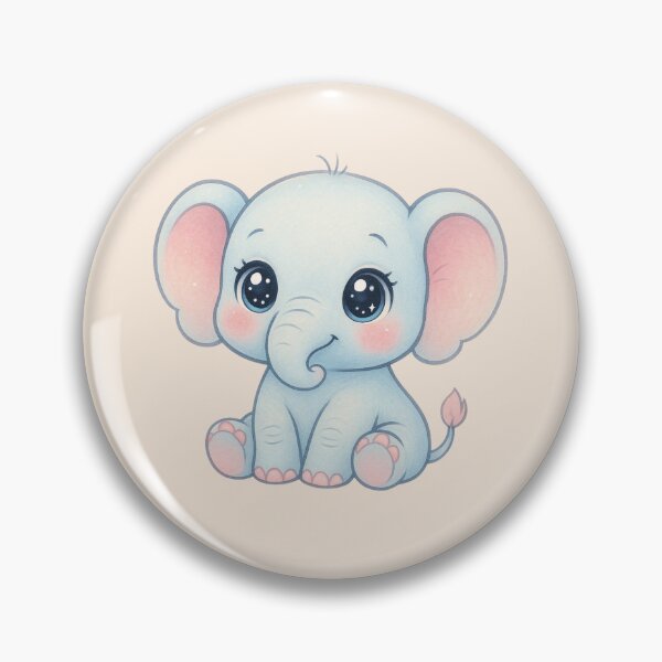 Item preview, kawaii elephant design classic tshirt and sticker designed and sold by anandsiva2703.