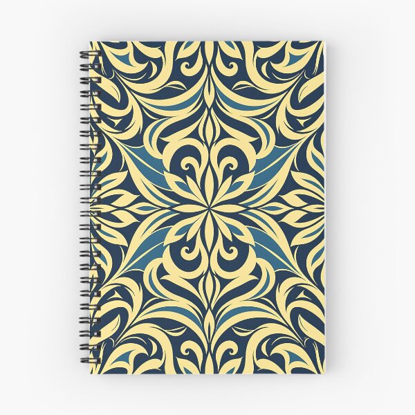 Item preview, Blue, Flowers & Leaves, Abstract Artistic Stylize, Symmetrical Repeated Texture Pattern (image size 8320x12480) designed and sold by Digital-Davinci.