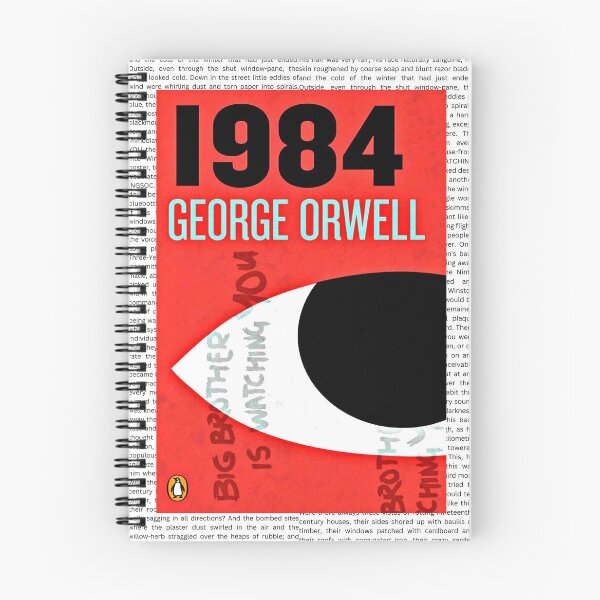 Item preview, Vintage 1984 Book Cover Art Print by George Orwell designed and sold by booksnbobs.