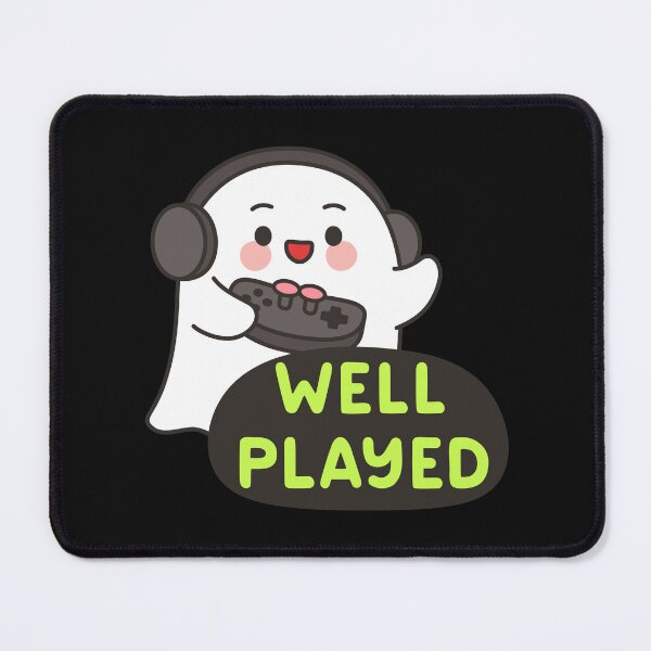 Item preview, Cute Gamer Ghost Sticker with Well Played Text designed and sold by BibleProject.
