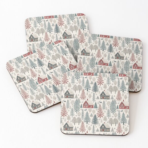 Item preview, Cozy Houses & Pine Trees | Cozy Winter Nordic designed and sold by Shuga-Design.