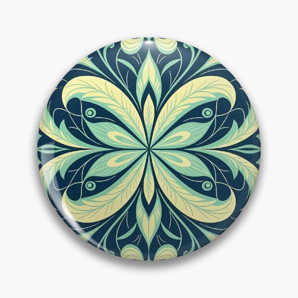 Item preview, Blue, Flowers & Leaves, Abstract Artistic Stylize, Symmetrical Repeated Texture Pattern (image size 8320x12480) designed and sold by Digital-Davinci.