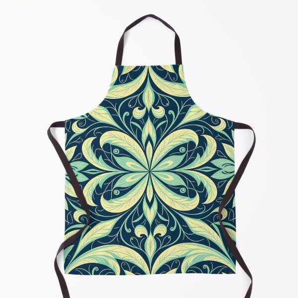 Item preview, Blue, Flowers & Leaves, Abstract Artistic Stylize, Symmetrical Repeated Texture Pattern (image size 8320x12480) designed and sold by Digital-Davinci.