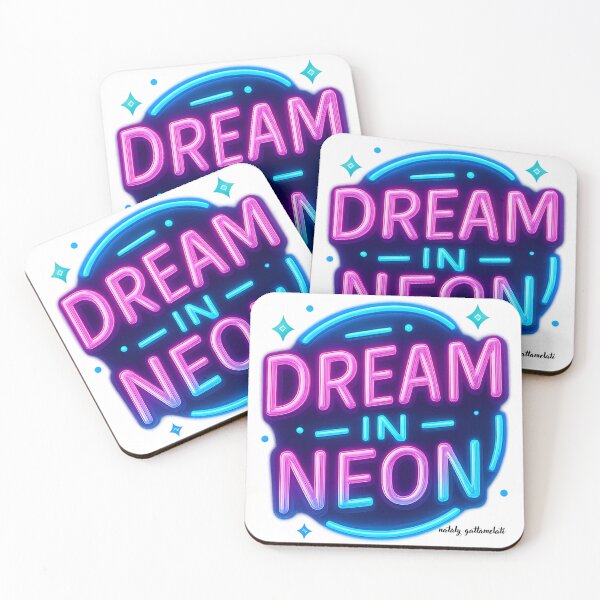 Item preview, ✨ Dream In Neon Bright Retro Lights ✨ designed and sold by natalygattamelati.
