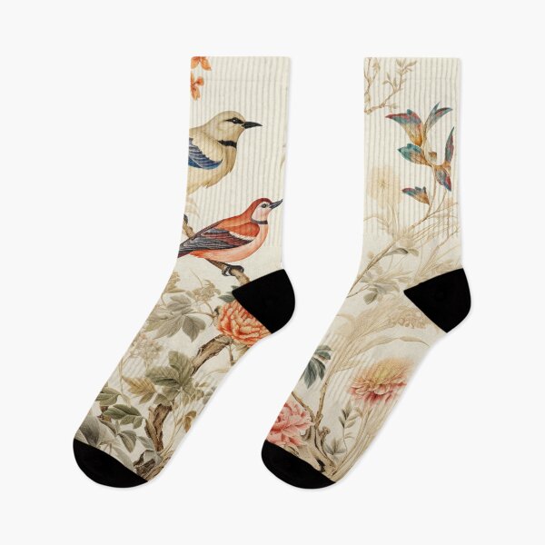 Item preview, Silk Floral Wildflowers Two Birds Carpet designed and sold by GrinGalore.
