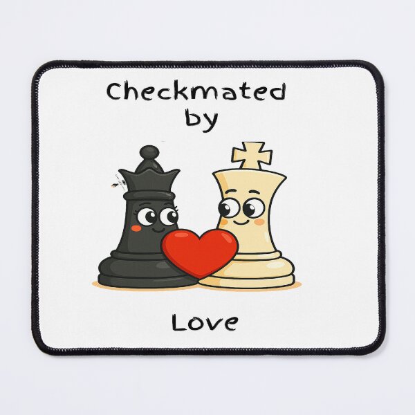 Item preview, Checkmated by Love – White King & Black Queen Chess Romance designed and sold by PawnShiftGoods.