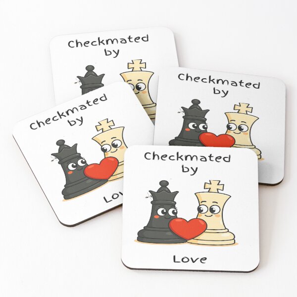 Item preview, Checkmated by Love – White King & Black Queen Chess Romance designed and sold by PawnShiftGoods.