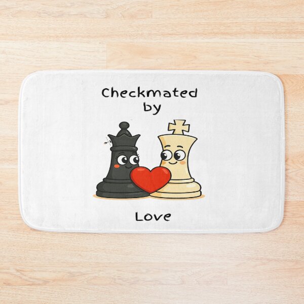 Item preview, Checkmated by Love – White King & Black Queen Chess Romance designed and sold by PawnShiftGoods.