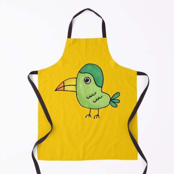 Item preview, Green bird on yellow background designed and sold by FridaSofia85.