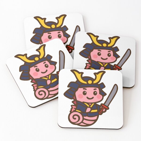 Item preview, Cute Seahorse in Samurai Costume designed and sold by SoSoSeahorse.