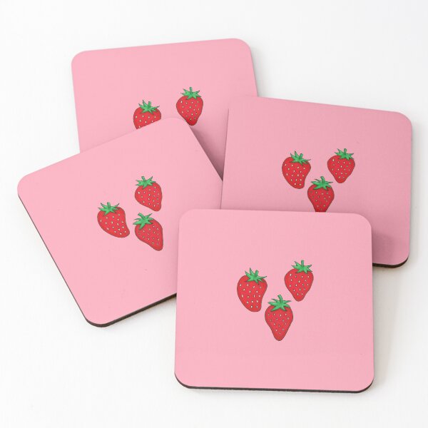 Item preview, Strawberries on pink background designed and sold by FridaSofia85.