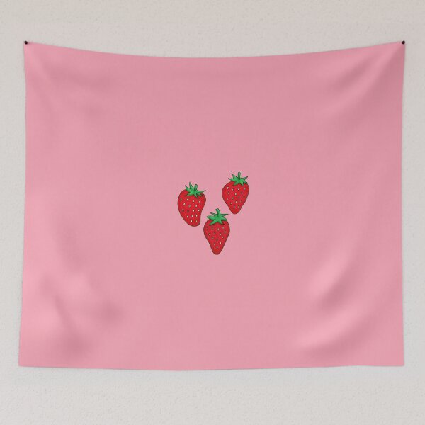 Item preview, Strawberries on pink background designed and sold by FridaSofia85.