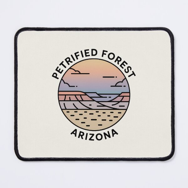 Item preview, Minimalist Pastel Artline Sticker – Petrified Forest National Park designed and sold by Horizon Tales.