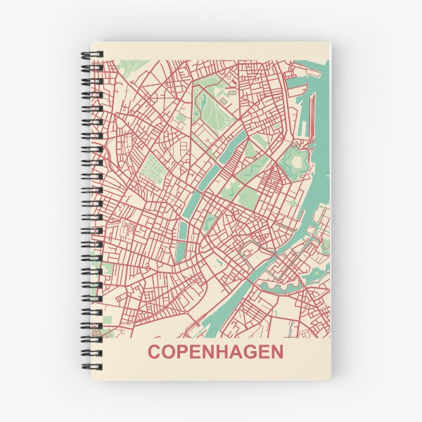 Item preview, Modern Copenhagen Map designed and sold by MapsByLeo.