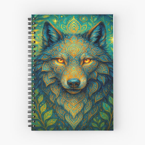 Item preview, Mystical Boho Wolf – Spiritual Mandala Forest Design designed and sold by alw951.