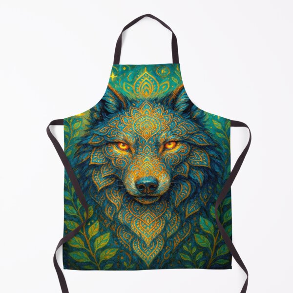 Item preview, Mystical Boho Wolf – Spiritual Mandala Forest Design designed and sold by alw951.