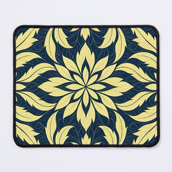 Item preview, Blue, Flowers & Leaves, Abstract Artistic Stylize, Symmetrical Repeated Texture Pattern (image size 8320x12480) designed and sold by Digital-Davinci.