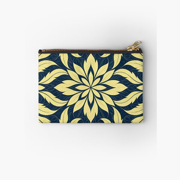 Item preview, Blue, Flowers & Leaves, Abstract Artistic Stylize, Symmetrical Repeated Texture Pattern (image size 8320x12480) designed and sold by Digital-Davinci.