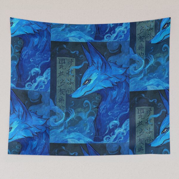 Item preview, The Celestial Blue Kitsune designed and sold by bapupa.