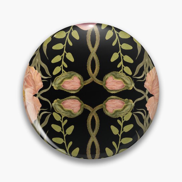 Item preview, Hand drawn image. Watercolor composition of pink flowers peonies and poppies, green leaves designed and sold by Grin Katalina Floral Patterns & Cozy Art.