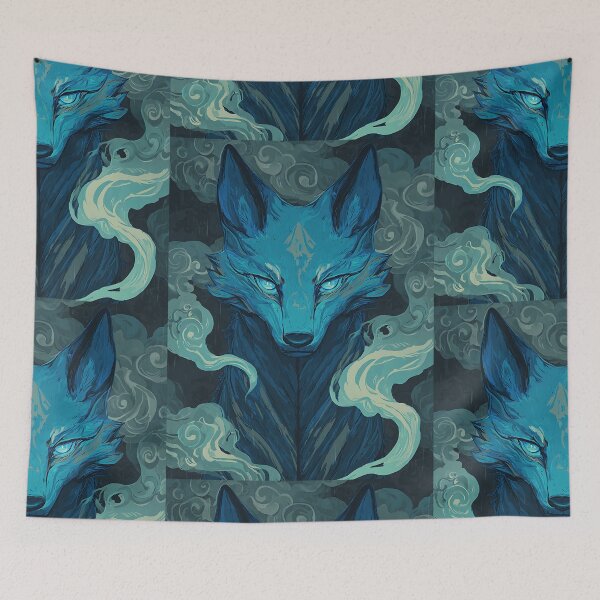 Item preview, The Mythical Blue Kitsune designed and sold by bapupa.