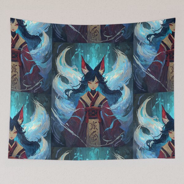 Item preview, Azure Kitsune Fox Spirit designed and sold by bapupa.