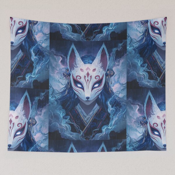 Item preview, Mysterious Japanese Fox Spirit designed and sold by bapupa.