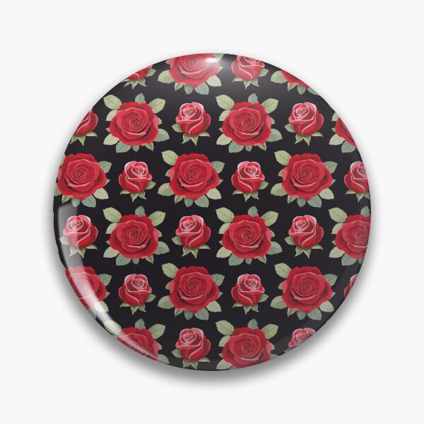 Item preview, Seamless Red Rose Pattern on Black – Elegant Romantic Floral Design designed and sold by WojcikDesigners.
