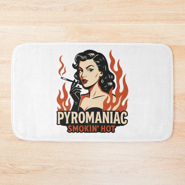 Item preview, Retro Pinup Smoking Hot Girl with Flames. designed and sold by Spark2Seduction.