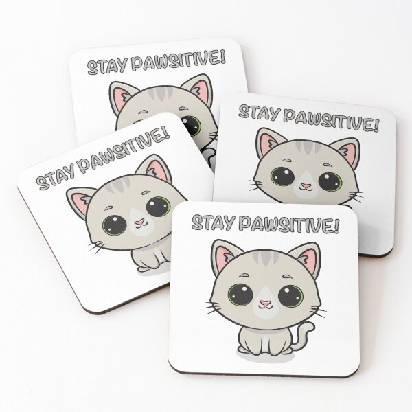Item preview, Stay Pawsitive Cute Cat Design designed and sold by Elizarfa.