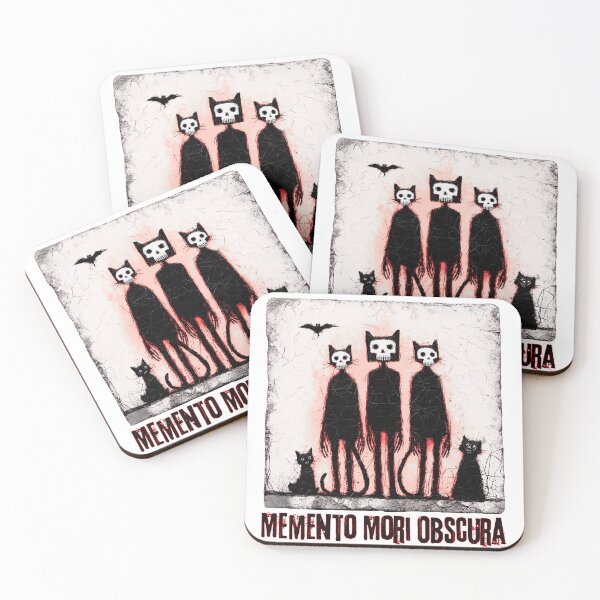 Item preview, Memento Mori Obscura – Gothic Cat Trio designed and sold by LizaRancel.