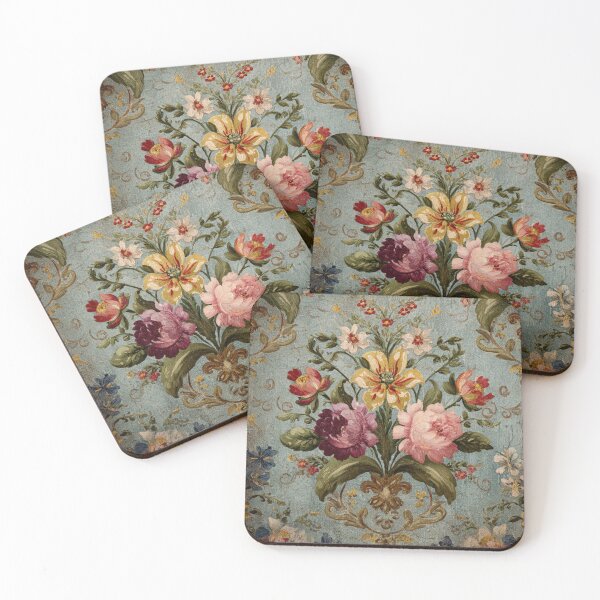 Item preview, Decoupage Vintage Flower Arrangement Damask 1900 Victorian designed and sold by GrinGalore.