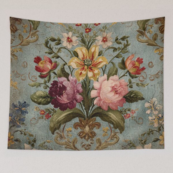 Item preview, Decoupage Vintage Flower Arrangement Damask 1900 Victorian designed and sold by GrinGalore.