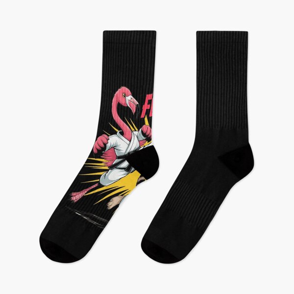 Item preview, Flamingo Vs Cat  Funny Karate C Fight designed and sold by AliceDelsie.