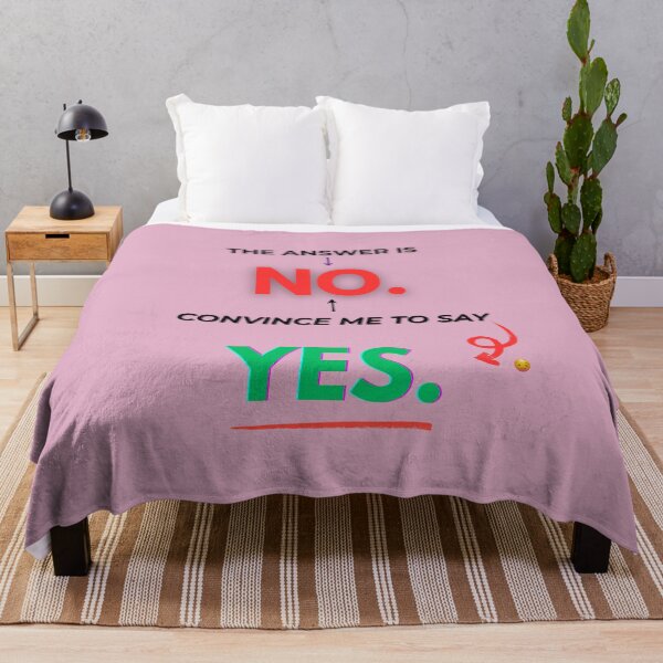 Item preview, ❤️The Answer Is No Convince Me To Say Yes Funny Sassy Quote ❤️ designed and sold by Art With Impact – Statement Art & Apparel for Deep Thinkers.